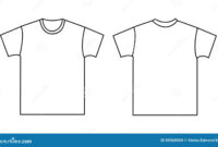 Printable Blank T-Shirt Template For Custom Design