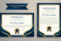 Award Certificate Design Template – A Formal And Elegant Framework