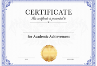 Free Certificate Of Accomplishment Template: A Formal Design For Recognition