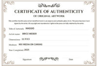 Certificate Of Authenticity Template: A Formal Guide For Verifying Authenticity