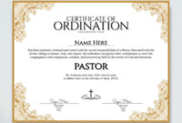 Certificate Of Ordination Template: A Formal Document For Religious Institutions