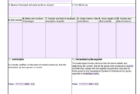 Certificate Of Origin Template For Motor Vehicles