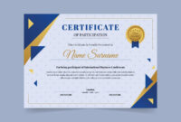 Conference Participation Certificate Template: A Formal Document