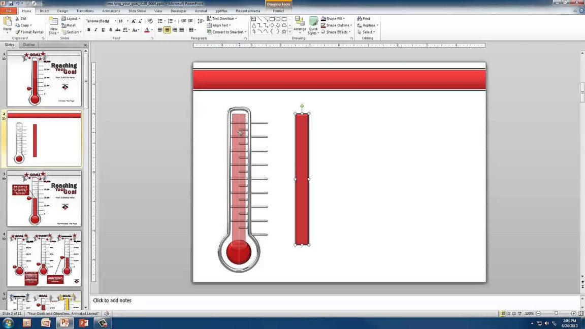 Create a Custom Thermometer in PowerPoint