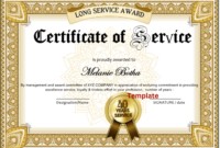 Long Service Certificate Template Sample: A Formal Recognition Of Dedication