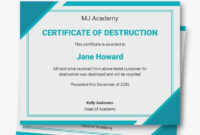 Free Certificate Of Destruction Template: A Formal Document For Secure Disposal