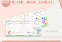 Blank Cheque Template For Informal Or Formal Occasions