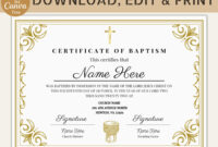 Baptism Certificate Template Download: A Formal Guide