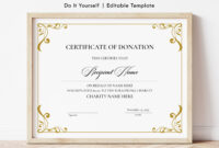 Donation Certificate Template: A Formal Acknowledgment Of Generosity