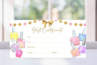 Nail Gift Certificate Template: A Customizable Complimentary Gift