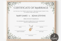 Certificate Of Marriage Template: A Formal Document For Marriage Registration