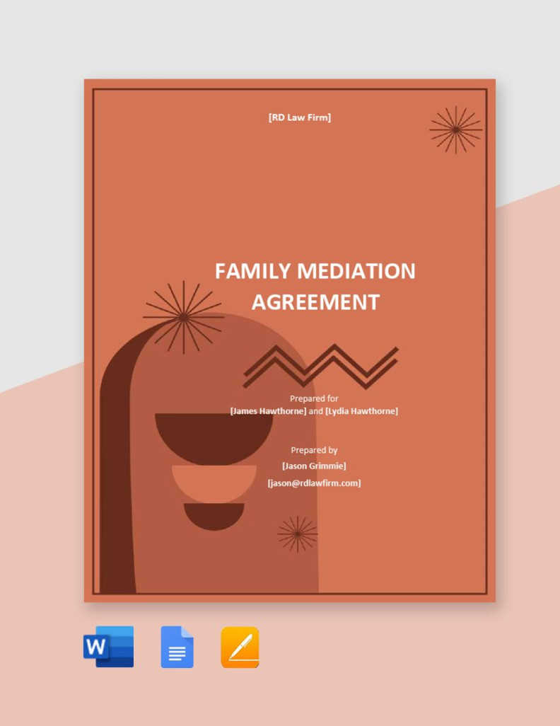 Family Mediation Agreement Template in Word, PDF, Google Docs