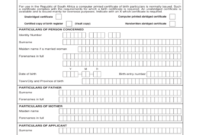 South African Birth Certificate Template