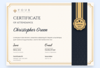 Attendance Certificate Template For Formal Events In Microsoft Word