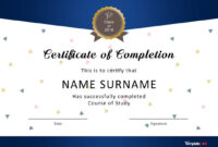 Certificate Of Completion Template: A Free Printable Option