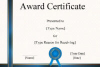 Certificate Of Recognition Word Template: A Formal Guide