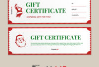 Free Christmas Gift Certificate Templates For Professional Use