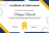 Formal Certificate Of Achievement Template: A Customizable Design For Academic Or Professional Recognition