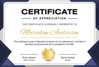 Certificates Of Appreciation Template: A Formal Guide To Acknowledging Excellence