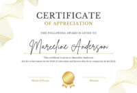 A Customizable Certificate Of Excellence Template For Formal Recognition