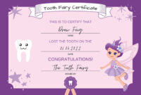 Certificate Of Tooth Fairy Visit