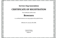 Service Dog Certification Template