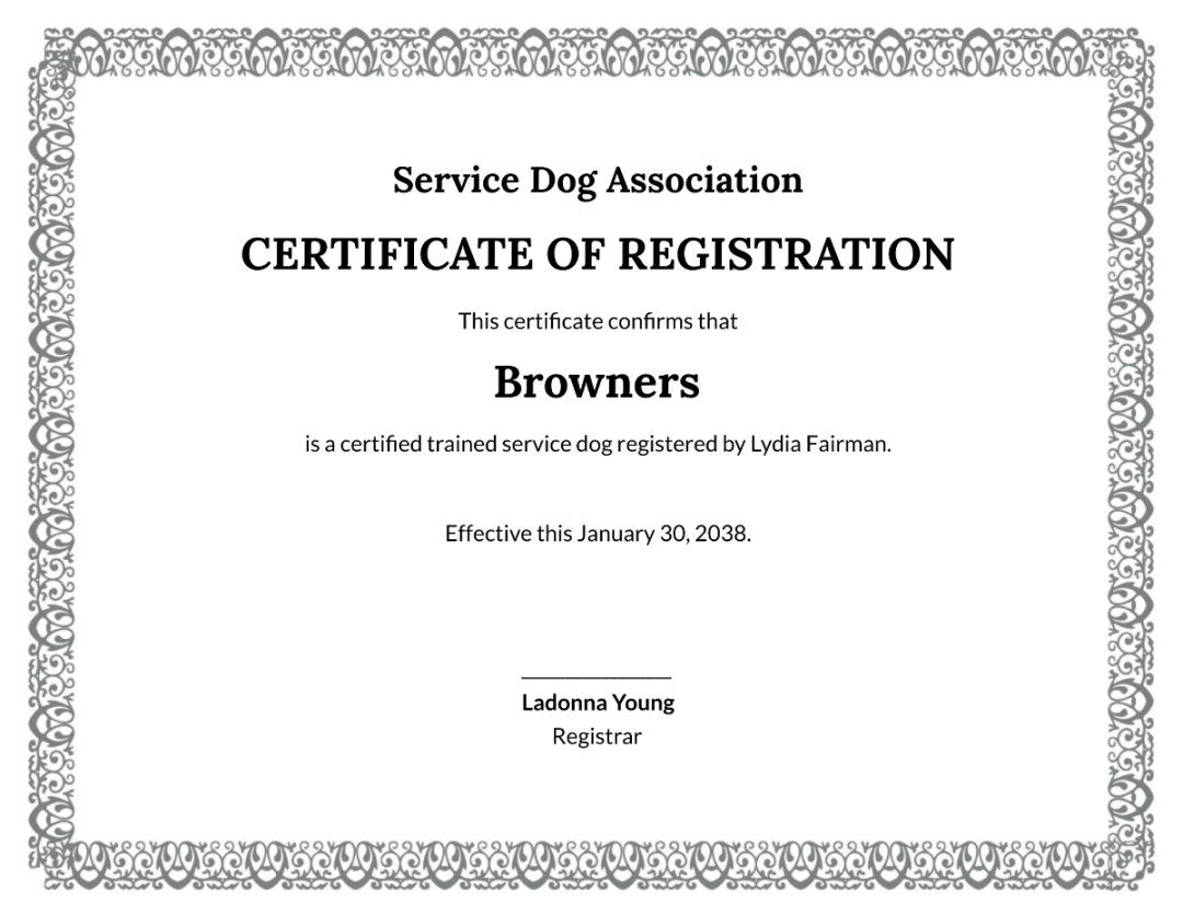 FREE Dog Certificate Templates & Examples - Edit Online & Download