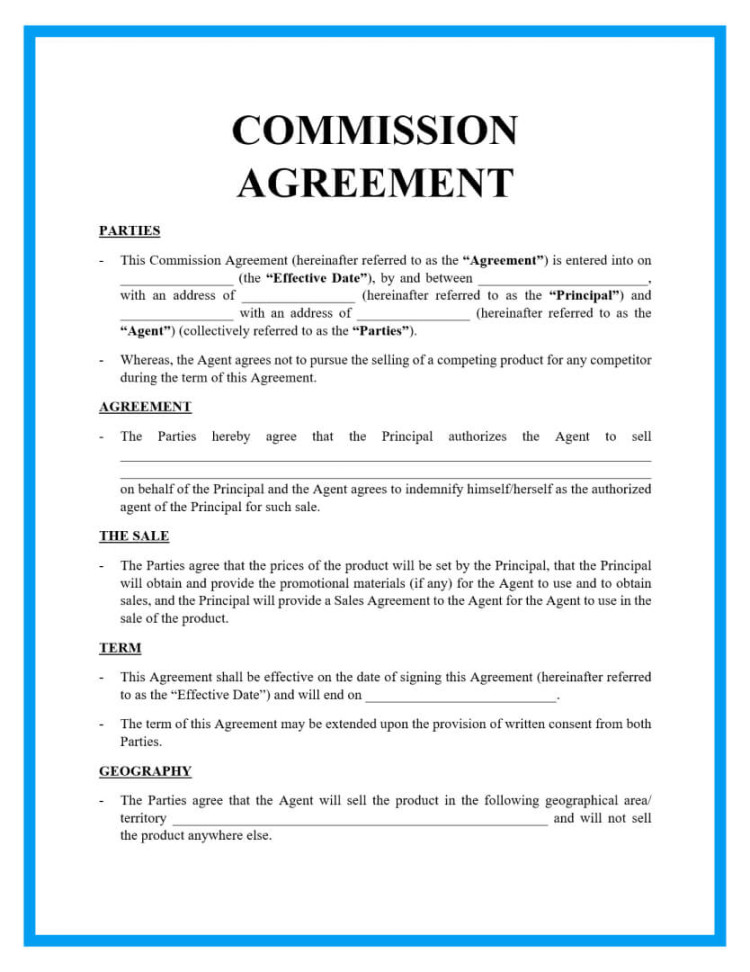 Real Estate Commission Split Agreement Template