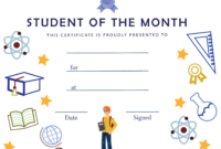 Free Printable Student Of The Month Certificate Templates: A Formal Recognition Of Academic Excellence