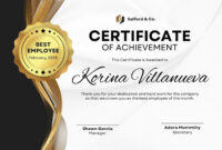 Distinguished Achievement Certificate Template