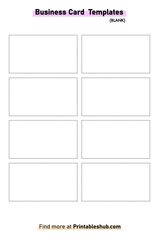 Free Printable Blank Business Card Template [PDF Included]