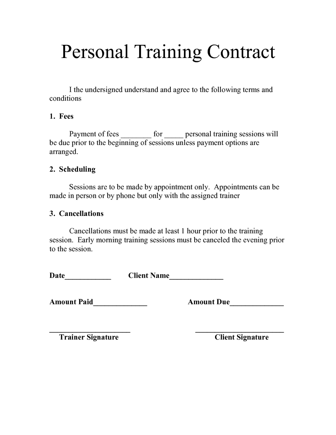 Freelance Trainer Agreement Template - Sfiveband