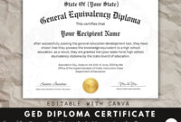 Ged Certificate Template