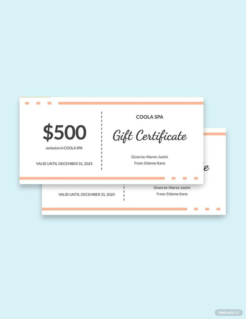 Gift Certificate Templates in InDesign - FREE Download  Template