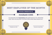 Distinguished Employee Achievement Certificate Templates