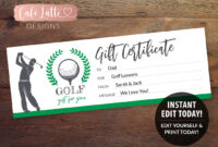 Golf Certificate Template: A Complimentary Design For Recognition