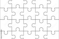 A Blank Jigsaw Piece Template For Custom Puzzle Creation