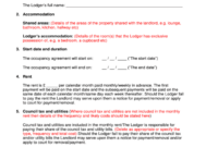 Landlord-Lodger Agreement Template