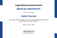 Downloadable Fake Medical Certificate Template