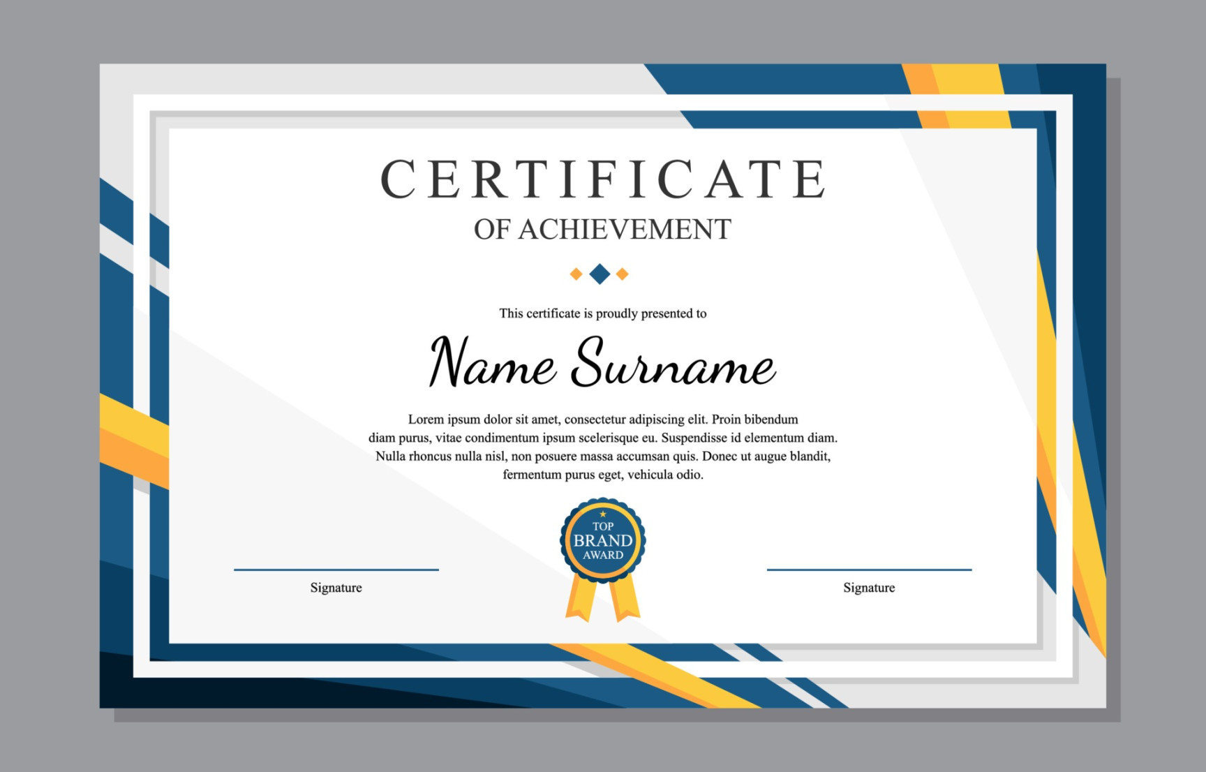 Modern Elegant Certificate Template  Vector Art at Vecteezy