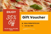 Pizza Gift Certificate Template