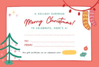 Luxurious Christmas Gift Certificate Templates