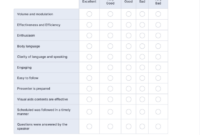 Comprehensive Presentation Evaluation Form Templates For Formal Assessments