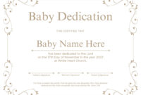 Christening Certificate Template For A Newborn