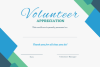 Volunteer Certificate Templates: A Formal Guide To Recognition