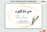 Personalized Gift Certificate Template