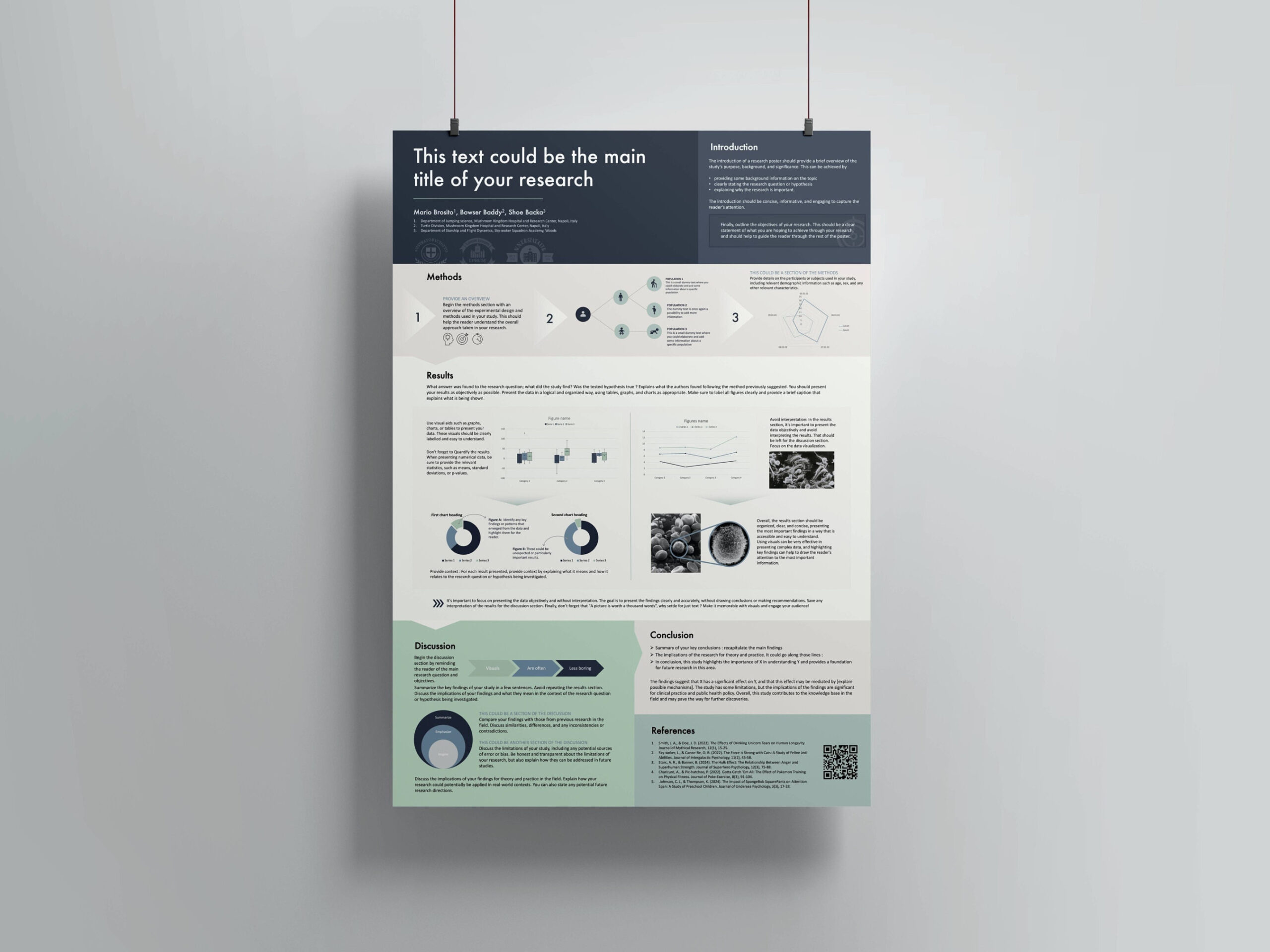 Research Poster Template, A Portrait Editable Powerpoint