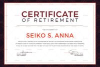 Retirement Certificate Template: A Formal Recognition Of Service