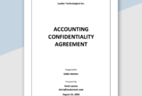 Accountant Confidentiality Agreement Template