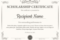 Scholarship Award Certificate Template